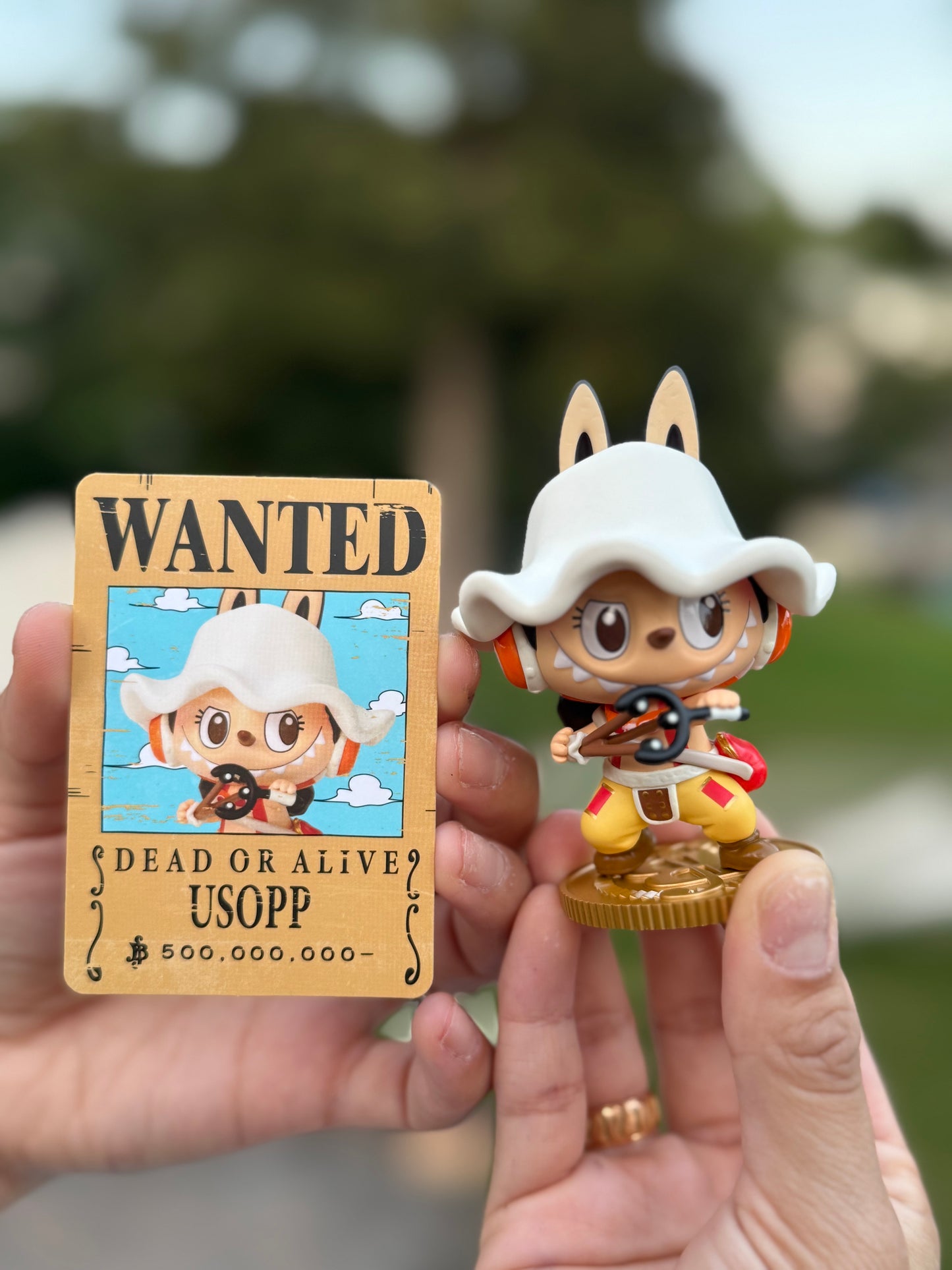 Authentic One Piece Labubu figure custom keychain