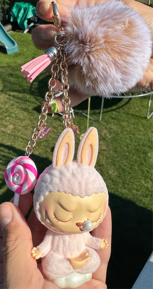 Authentic LABUBU Lazy yoga turned into Custom Keychain