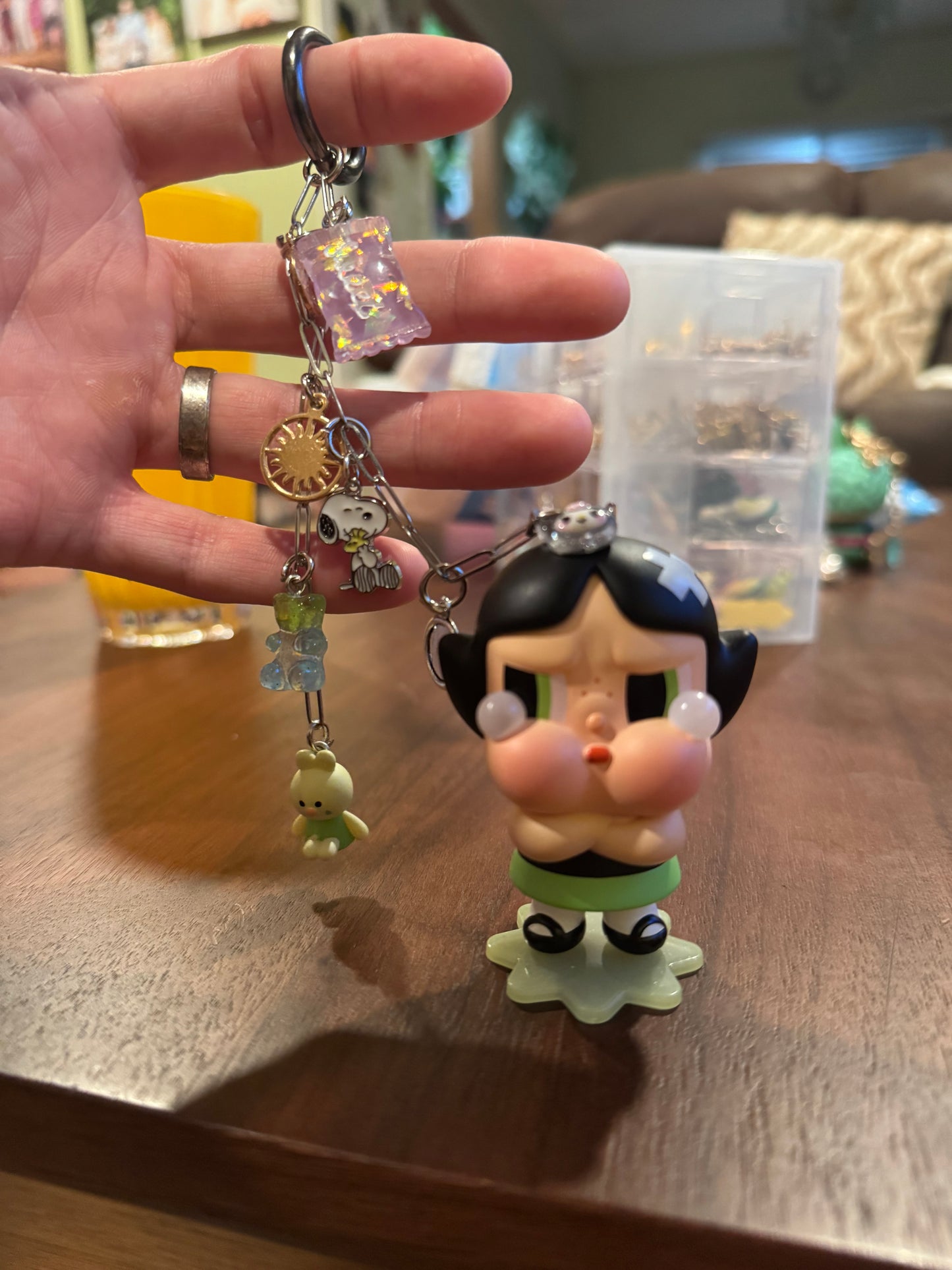 Authentic CRYBABY X Powerpuff girls custom keychain