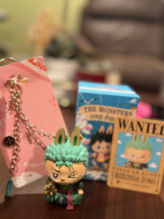 Authentic One Piece Labubu figure custom keychain