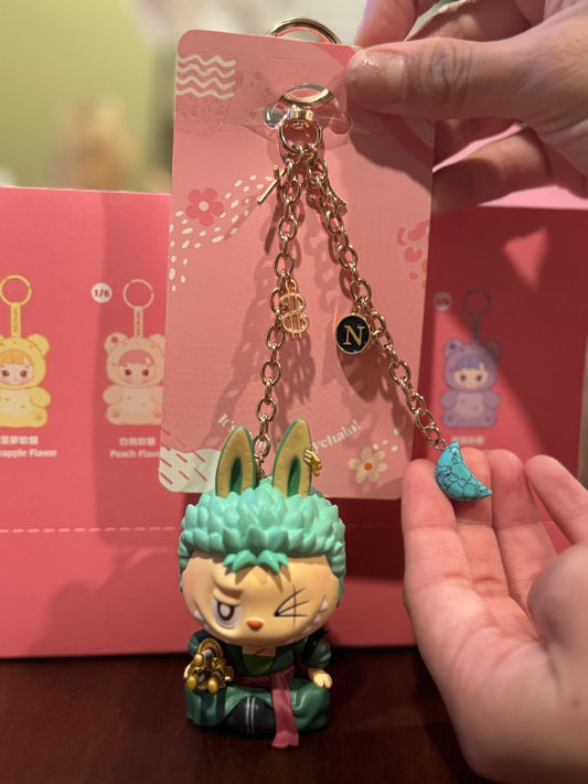 Authentic One Piece Labubu figure custom keychain