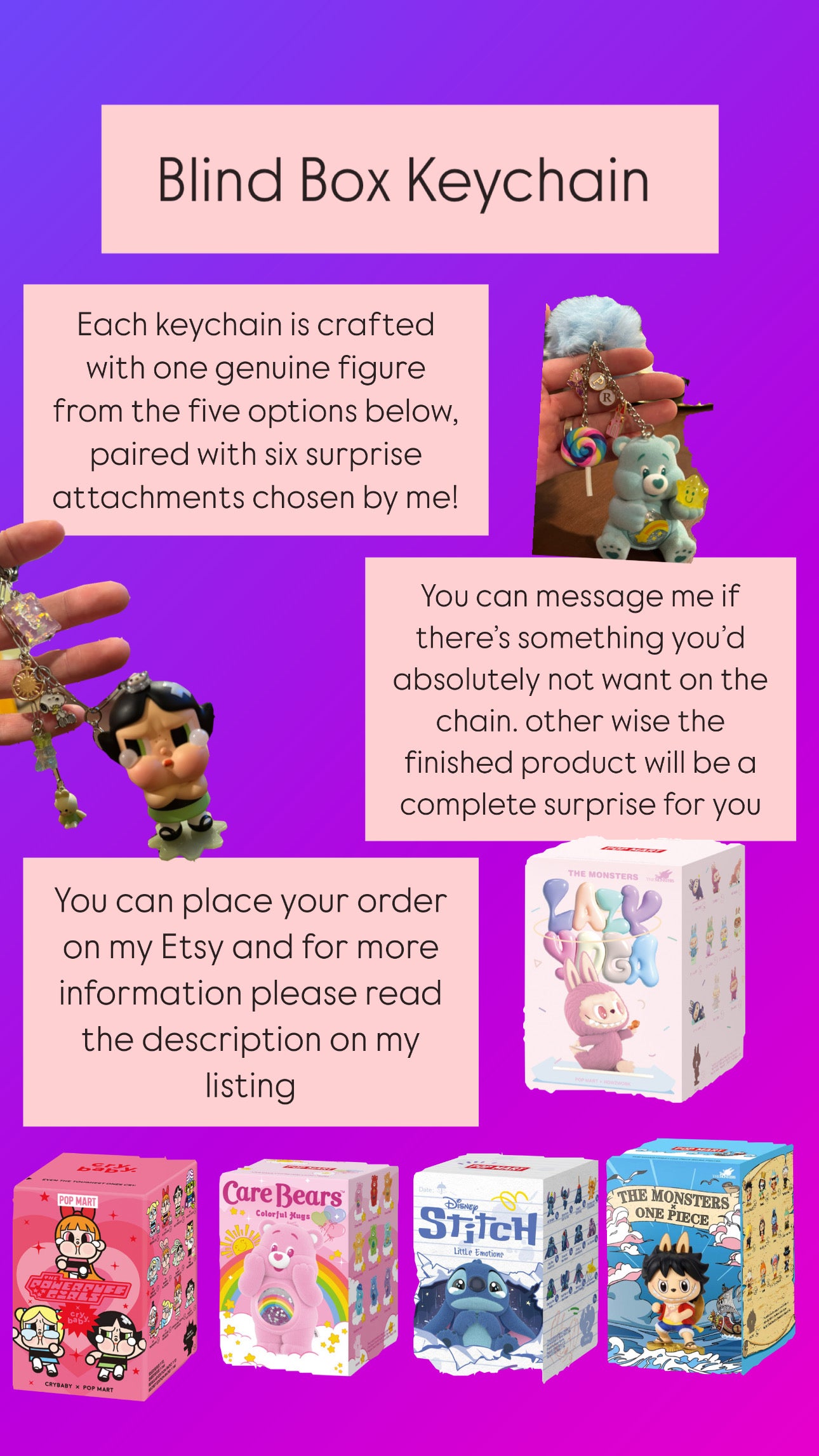 🌙✨ Blind Box Custom Keychain – Handmade Surprise Treasure